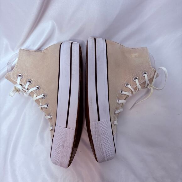 Converse Chuck Taylor All Star Lift Platform Tan High Top Size US 7 - Picture 3 of 9